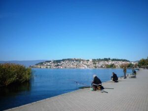Angler am Ohrid See