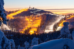 Skilaufen Ruka Finnland, Lappland, Winterreise