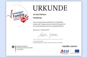 Auszeichnung als familienfreundliches Unternehmen vom Bundesministerium für Familie, Senioren, Frauen und Jugend