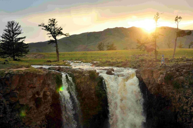 Orkhon Wasserfall in der Mongolei